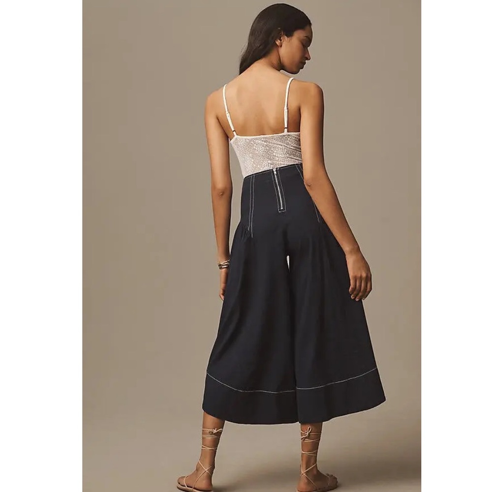 Linen Extended Waist Pants
NWOT
Anthopologie
COLOR- Navy Blue